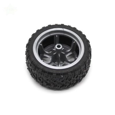Hot Selling 12Pcs 3Mmx60mm Plastic Wheel With Ruer Tires Detachable Tires For RC 4WD Off-Road Car Model Accessories DIY Toy Parts