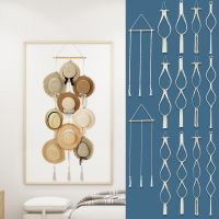 【YF】 Nordic Style Boho Cotton Hanging Caps Holder Organizer Display Hat Scarf Rack Macrame Tapestry Hanger Wall Storage