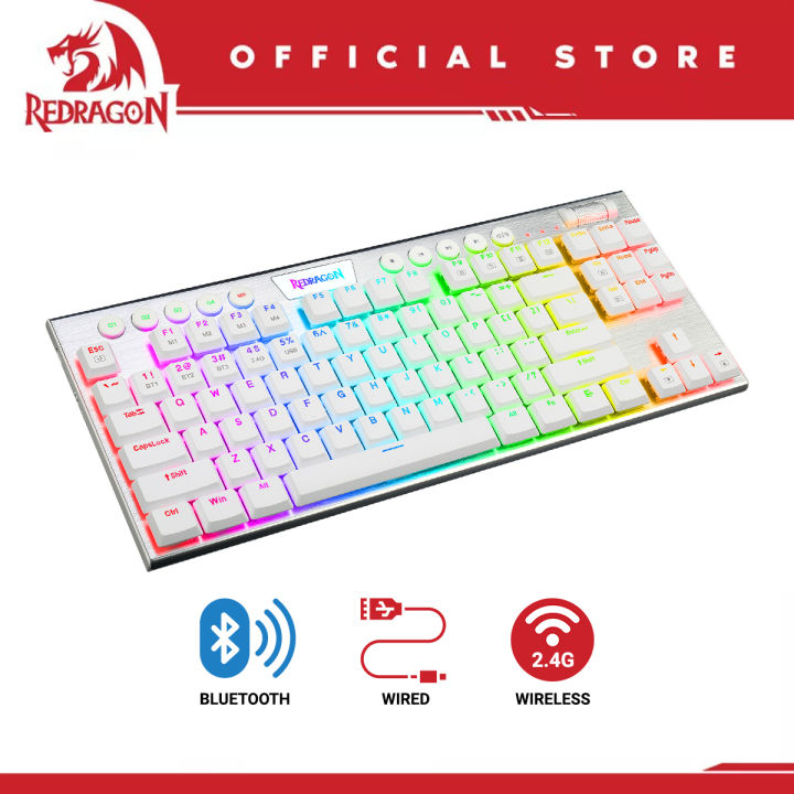 Redragon K621 Horus TKL Wireless RGB Mechanical Keyboard, 5.0 BT/2.4 ...