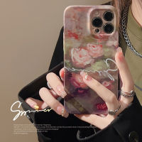 Apple ฟิล์มโทรศัพท์มือถือ iPhone 14/13/12/11/X/x/xr รูปแบบการวาดภาพน้ำมันเคสลายกุหลาบ Iphone 14 Plus เคสโทรศัพท์มือถือ12 Pro Max ฝาครอบป้องกันเปลือกแข็งย้อนยุคป้องกันการตก