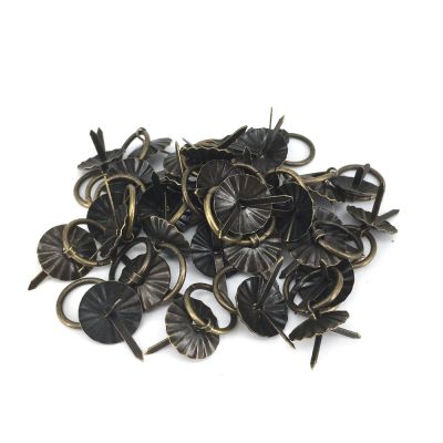 20PCS Gift Box Small Handle Mini Drawer Door Pull Handle Iron Ring Knobs Bronze Tone for Jewelry Box Case