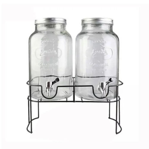 Cooper & Co Twin Drink Dispensers On Stand Clear