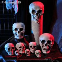 Halloween simulation skull head Decor Prop Skeleton Head Plastic Haunted House Party Home Decoration Game Supplies