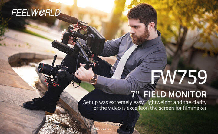 FEELWORLD FW759 7 Inch DSLR Camera Field Monitor HD Video Assist Slim ...