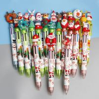 【CW】 4PCS Santa Snowman Elk Ballpoint Pen Gift Christmas Party Favor Kid Christmas Gift Xmas Noel Present Giveaway Souvenir New Year