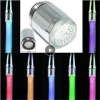 ☒ LED Temperature Sensitive 3-Color Light-up Faucet Kitchen Bathroom Glow Water Saving Faucet Aerator Tap Nozzle Shower Faucet