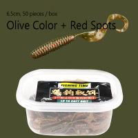 50 pieces one 6.5cm splitshot supply soft bait dropshot rig supply bass lure fishing supply soft worm lure bait