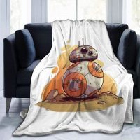 2023 in stock ۩[Korean Style Blanket] Star war BB8 Flannel Blanket for Adult and Kids Best Gift for Friend，Contact the seller to customize the pattern for free