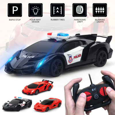 Fancy【Free Shipping】 Remote Control Car 1:24 Scale Racing Car High Speed Electric Race Stunt Toy for Kids Boys under 14-year-old