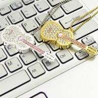 Hot Diamond กีตาร์ Cello Usb Flash Drive 64GB 32GB 16GB 8GB Pendrive Memory Flash Card Stick ไดรฟ์ปากกาหรูหรา U Disk Girl ของขวัญ