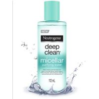 (400มล.)Neutrogena deep clean micellar  purifying water 400 ml. นูโทรจีน่า ดีพคลีนไมเซลล่าเพียวริฟายอิ้งวอเตอร์ .