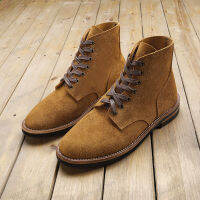 DTW01 Rock Can Roll ขนาด35-49 Super Quality Handmade Goodyear Welted ของแท้อิตาเลี่ยนหนังวัว Suede Boots Custom Made OK ~