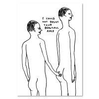 โปสเตอร์สีขาวสีดำ David Shrigley นามธรรมการ์ตูนศิลปะการพิมพ์ผ้าใบตลกการ์ดคริสต์มาสสวยงาม69F 0706