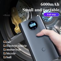 12V Portable Car Air Compressor Wireless for Motorcycles Bicycle Tyre Inflator Smart Digital Inflatable Pump Air Pump 6000mAh Air Compressors  Inflato