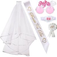 Wedding Decoration Bridal Shower Wedding Veil Team Bride To Be Satin Sash Bachelorette Party Girl Hen Party Decorations Supplies