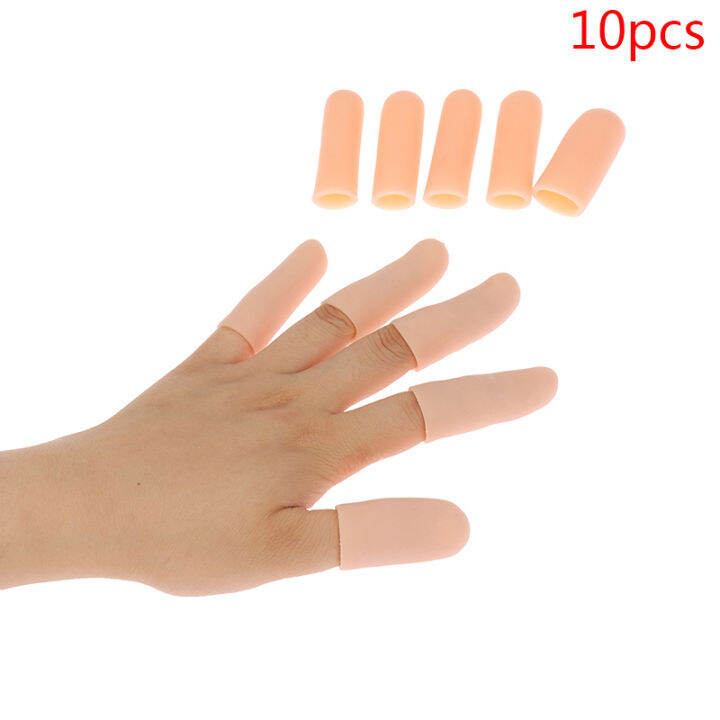 Gogirl 10pcs/set Silicone Gel Tube Hand Bandage Finger Protector Pain