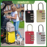 ZOWBRSH ทีเอสเอ รหัสล็อค3หลัก ป้องกันการโจรกรรม สังกะสีอัลลอยด์ ล็อครหัสผ่านศุลกากร แบบพกพาได้ เครื่องมือรักษาความปลอดภัย ล็อครหัสกระเป๋าเดินทาง การเดินทางการเดินทาง