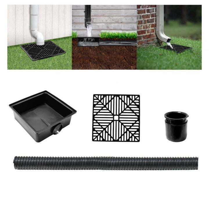 Homozy Catch Basin Downspout Extension Kit Flexible Pipe Premium