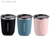 ♙✧ ivhefd Durável Copo de Camada Dupla Com Isolamento A Vácuo para o Frio Bebidas Quentes 300ml Duplas garrafa Água Café Caneca do Curso com