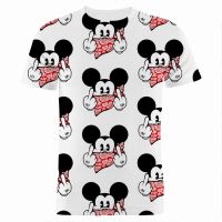 Mickey Mouse Disney 3D Print Mens T-shirts Summer Cartoon Anime Clothes For Children Fashion Streetwear Women Tee Tops