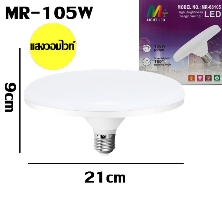 หลอดไฟ-led-ทรง-ufo-แสงกระจายกว้าง-200-องศา-แสงสีขาว-แสงสีวอมไวท์-ประหยัดไฟ-led-หลอดไฟจานบิน-สว่าง