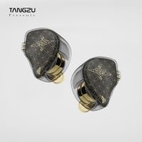 TANGZU WAN หูฟังเอียร์บัดเสียงเพลงไดรฟ์เวอร์ไดนามิก Hi-Fi ขนาด0.78มม. แบบช่องคู่10มม. ถอดหูฟังชนิดใส่ในหูได้