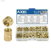 ∋❁♛ AXK 200/500pcs Brass Insert Nuts Kit Female Threaded Insert Set Knurled Nuts Assortment Kit M2 M2.5 M3