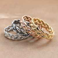 Vintage Stainless Steel ided Celtics Knot Ring Punk Couple Simple Silver ColorGold Ring Men Women Fashion Jewelry Wholesale