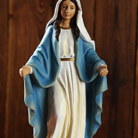 Hot Virgen Maria Figurines เรซิ่นหัตถกรรมของขวัญคาทอลิก Holy Object รูปปั้นโบสถ์อุปกรณ์เครื่องประดับทางศาสนาไอคอน Virgin