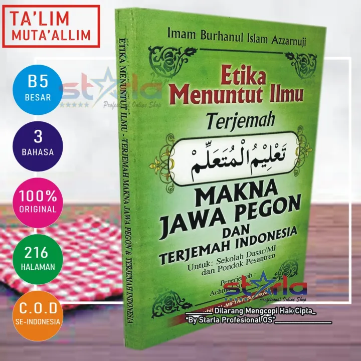 Buku Tentang Etika Menuntut Ilmu Terjemah Kitab Ta'lim Muta'allim ...