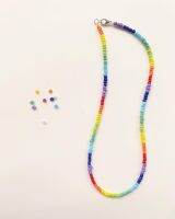 wallah studio : rainbow tag necklace สร้อยปรับระดับได้