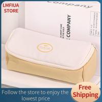 LMFIUA STORE กระเป๋าปากกาสำหรับทุกเพศเปิดลวดลายสร้างสรรค์บรรจุได้เยอะขนาดใหญ่กล่องใส่ปากกาสร้างสรรค์เครื่องเขียนผ้าใบของขวัญนักเรียน