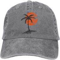 Palm Tree Baseball Caps Summer Aloha Beaches Outdoor Adjustable Denim Dad Hat