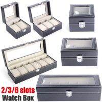 Morris8 2/3/6 Slots Watch Storage Box Pu Leather Organizer Mechanical Watches Display Holder Cases Jewelry Gift porta orologi