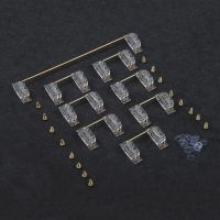 6.25u 2u Transparent Gilded Screws PCB Satellite Axis For DIY Mechanical Gaming Keyboard Maintenance Plastice Satellite Axis Basic Keyboards