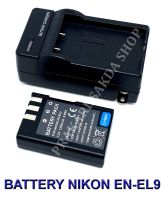 (Saving Set 1+1) EN-EL9  ENEL9  EN-EL9a  ENEL9a  EN-EL9e  ENEL9e แบตเตอรี่และแท่นชาร์จสำหรับกล้องนิคอน Battery and Charger For Nikon D40,D60,D40X,D3000,D5000,MH-23 BY PRAKARDSAKDA SHOP