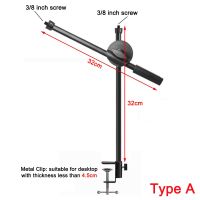 Microphone Stand Desktop Microphone Holder Adjustable Table Microphone Universal Shock Mount Mic Pedestal for Live Show Radio