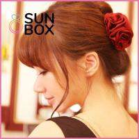 SUN BOX อุปกรณ์เสริมเสริม คลิปขากรรไกรหนีบ โลหะผสมอะคริลิค ชุดคลุมศีรษะ ดอกไม้กุหลาบดอกไม้ ที่หนีบผม คลิปหนีบผม หมวกคลุมศีรษะผู้หญิง