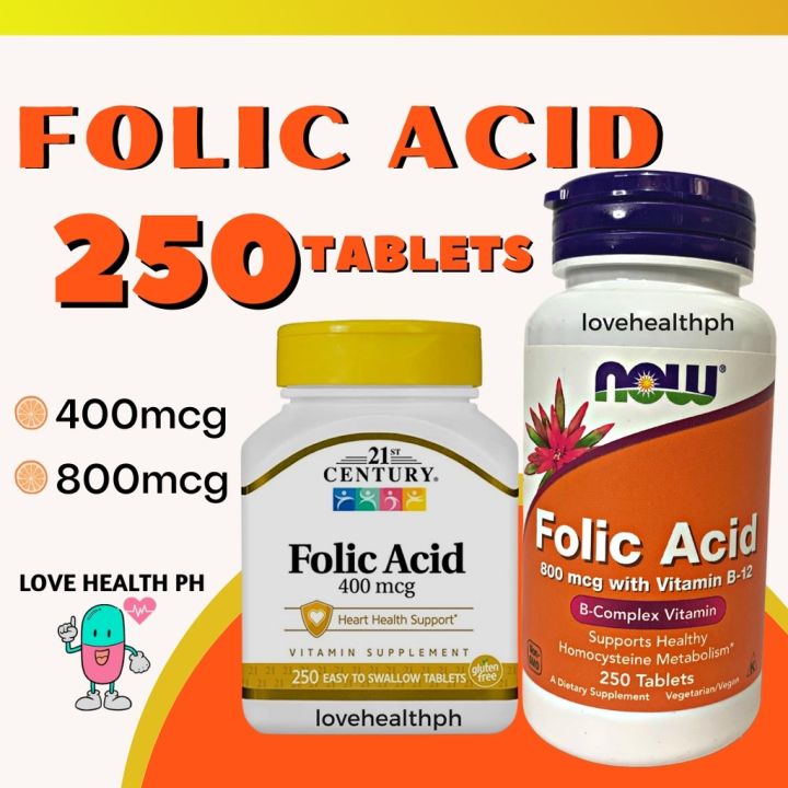 Onhand 21st Century Folic Acid 400mcg 800mcg Tablets For Fertility And   3045919f2c27b5ca909ca9c9c24910de  720x720q80 