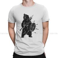 Bear Classic Fashion Tshirts Viking Male Style Pure Cotton Streetwear T Shirt Round Neck