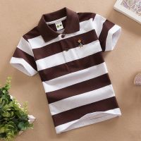 ☢♕ Baby Boy Polo Shirt 2 15 Years Teenagers Summer Kids Clothes Children Tops Short Sleeve Shirts Fashion Stripes