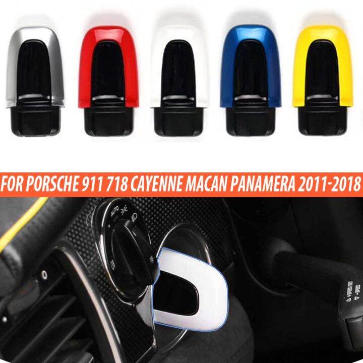 ปุ่มเริ่มหนึ่งตัวป้อนแบบไร้กุญแจหุ้มกุญแจรถสำหรับ-porsche-911-718-cayenne-macan-panamera-ปลอกเปลี่ยนกล่องกุญแจใส่กุญแจ