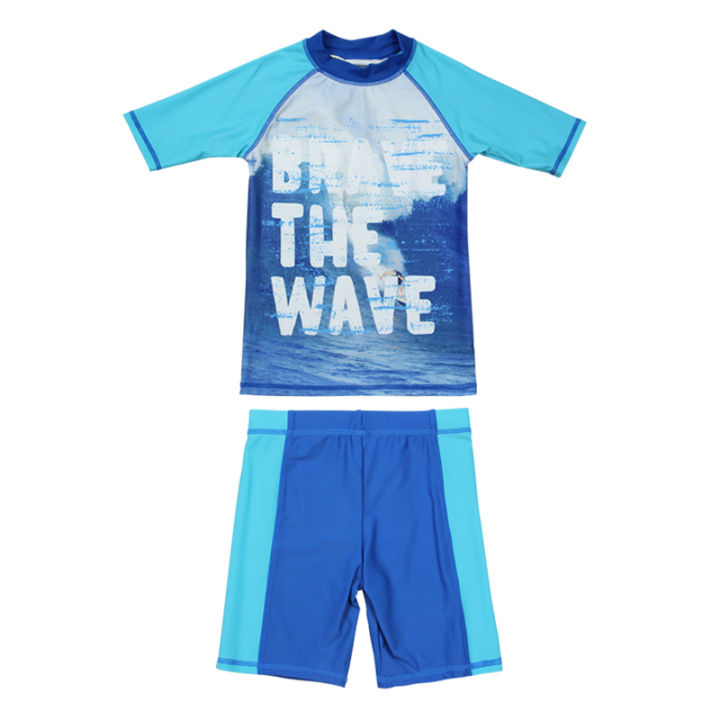 julysand-boys-swimwear-high-end-two-pieces-swimsuit-children-wave-printed-skin-care-bathing-suit-boy-blue-beachwear