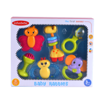 Wel-B x Infunbebe Baby Rattles 6 in 1 (ชุดยางกัด 6 ชิ้น) - ของเล่น ของเล่นเด็ก ยางกัดฟันเด็ก  ยางกัด ยางกัดของเด็ก teething toys ของเล่นกัดเด็ก