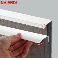 NAIERDI Customizable White Long Furniture Handles Aluminum Alloy 800-1200mm Hidden Cabinet Handles Drawer Knobs Cupboard Pulls