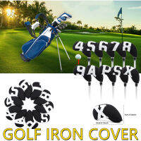 GOLF IRON COVER หัวกอล์ฟเหล็กเซ็ทคลุมเตียง4/5/6/7/8/9/A/P/S/X 10PCS Headcovers Iron Club