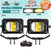 CO LIGHT 12D 3 quot; 100W Led Motocycle Headlight 6000K 3000K LED Work Light Fog Lamp 12000LM for Moto Scooters ATV Car Truck 12V 24V