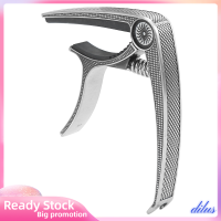 6 String Acoustic Capo High Strength Metal Universal Electric Guitar Capo เพื่อประสิทธิภาพสีเงิน