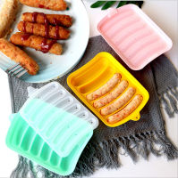 6 IN1 ครัวไส้กรอกแม่พิมพ์ 6 กริดซิลิโคน DIY HAM HOT DOG ทำแม่พิมพ์ในครัวเรือนไส้กรอกเค้กเบเกอรี่เครื่องมือแม่พิมพ์ W/ฝาปิด-dchvbhdvbhvsfvfb