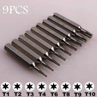 9pcs H4×28mm TORX T1 T2 T3 T4 T5 T6 T8 T9 T10 Magnetic Screwdriver bits 4mm 3/25 inch Bit Hexagon Drill Hand tools